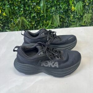 Hoka One One Bondi 8 Triple Black Women Size 8